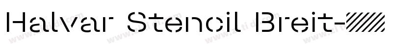 Halvar Stencil Breit字体转换